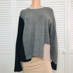 360 CASHMERE Colorblock Sweater Size Medium